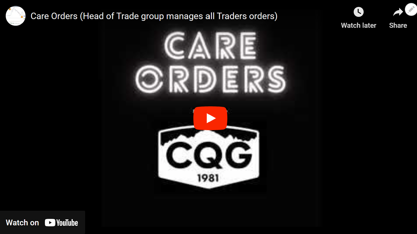 Care Orders Tutorial (Head of Trade group manages all Traders orders)